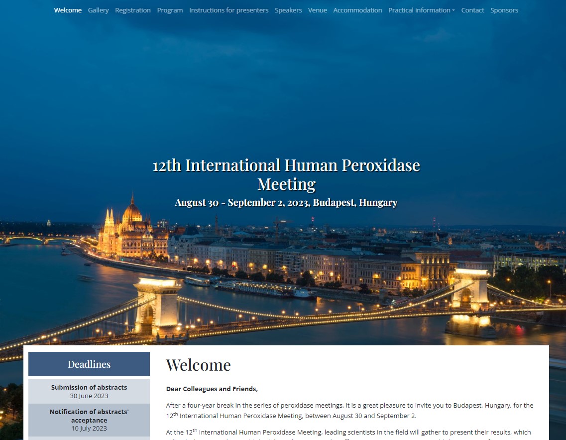 12th International Human Peroxidase Meeting